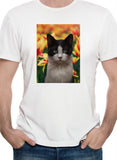 Camiseta Gato Flor