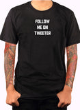 Sígueme en la camiseta Tweeter