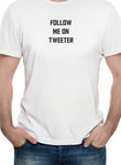Sígueme en la camiseta Tweeter