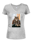 Fortune Cat T-shirt col en V pour juniors