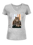 Fortune Cat T-shirt col en V pour juniors