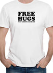 Camiseta Free Hugs Just Kidding Fuck Off