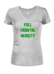 T-shirt à col en V pour juniors Nerdity Full Frontal