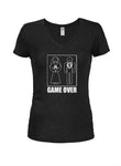 Game Over Marriage T-shirt col en V pour juniors