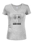 Game Over Marriage T-shirt col en V pour juniors