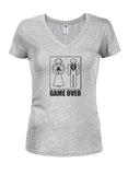 Game Over Marriage T-shirt col en V pour juniors