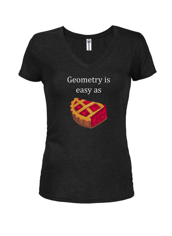 Geometry is easy as pi Juniors V Neck T-Shirt