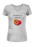 Geometry is easy as pi Juniors V Neck T-Shirt