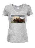 George Washington Crossing the Delaware - Farts Juniors V Neck T-Shirt