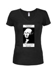 President George Washington If You're Not First You're Last Juniors V Neck T-Shirt