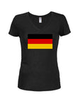 Camiseta con cuello en V para jóvenes con bandera alemana