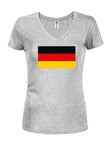 Camiseta con cuello en V para jóvenes con bandera alemana