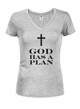 Dieu a un plan T-shirt col en V pour juniors