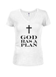 Dieu a un plan T-shirt col en V pour juniors