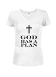 Dieu a un plan T-shirt col en V pour juniors