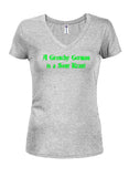 A Grouchy German is a Sour Kraut Juniors V Neck T-Shirt