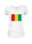 Guinean Flag Juniors V Neck T-Shirt