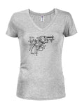 Gun Schematic - Camiseta con cuello en V para jóvenes