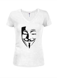 Guy Fawkes Juniors V Neck T-Shirt