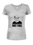 HAT FAIL Camiseta con cuello en V para jóvenes