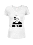 HAT FAIL Juniors V Neck T-Shirt