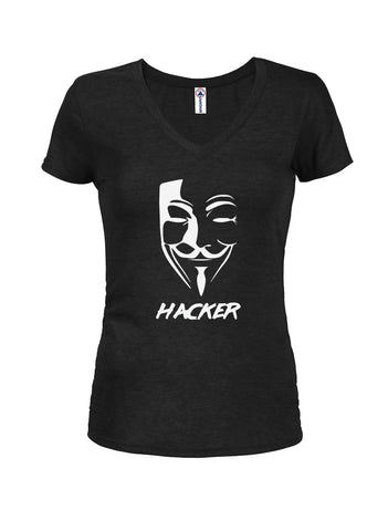 Hacker Juniors V Neck T-Shirt