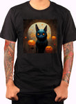 Camiseta de gato de Halloween