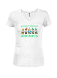 Hangin' with my Gnomies Juniors V Neck T-Shirt