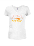 ¡Feliz año nuevo! Camiseta con cuello en V para jóvenes