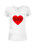 Joyeuse Saint-Valentin à tous les optimistes T-shirt col en V Juniors