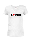 Heart Lover Juniors V Neck T-Shirt