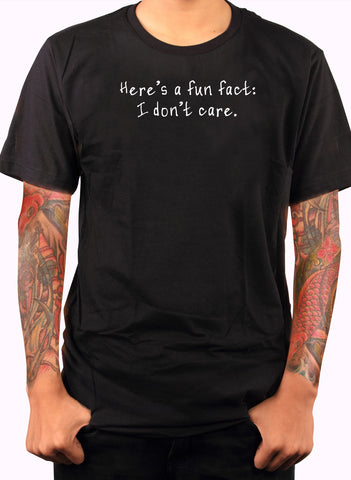 MoonWorks Men’s T-Shirt – ‘Doesn’t Care I Leave This Now’ Funny Saying Tee, Cotton