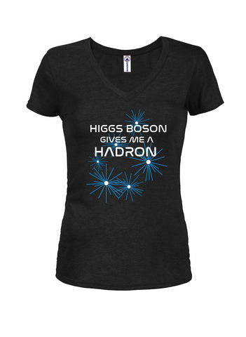 Higgs Boson Gives Me a Hadron Juniors V Neck T-Shirt