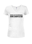 T-shirt à col en V pour jeunes sociopathes à haut fonctionnement