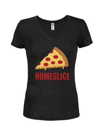 Homeslice Juniors V Neck T-Shirt