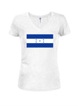 Honduran Flag Juniors V Neck T-Shirt