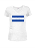 Honduran Flag Juniors V Neck T-Shirt