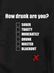 ¿Qué tan borracho estás? Camiseta para niños
