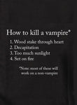 Camiseta Cómo matar a un vampiro