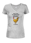 Cómo jugar la camiseta con cuello en V para jóvenes del juego Chicken