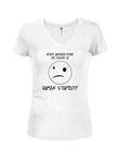 T-shirt à col en V pour juniors Human Stupidity