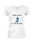 Creo en la ciencia Juniors V cuello camiseta