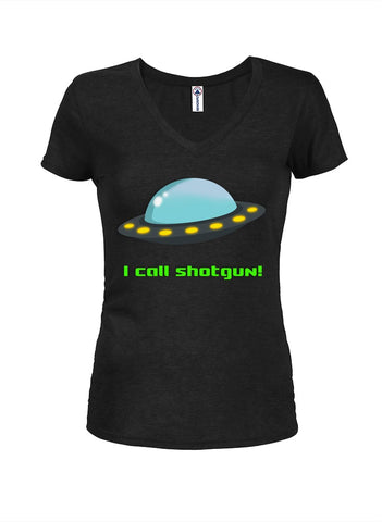 I Call Shotgun Juniors V Neck T-Shirt