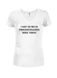 J'AI TELLEMENT DE PROCRASTINATION FAIT AUJOURD'HUI T-shirt col en V junior