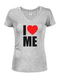 I Heart Me Juniors V Neck T-Shirt