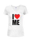 I Heart Me Juniors V Neck T-Shirt