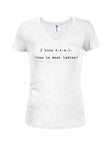 Je connais le HTML (comment rencontrer des femmes) T-shirt col en V Juniors