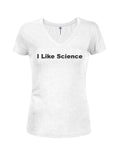 J'aime la science Juniors T-shirt à col en V