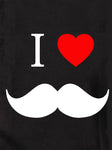 I Love Mustaches Kids T-Shirt