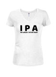 Lote de IPA cuando bebo cerveza Camiseta con cuello en V para jóvenes